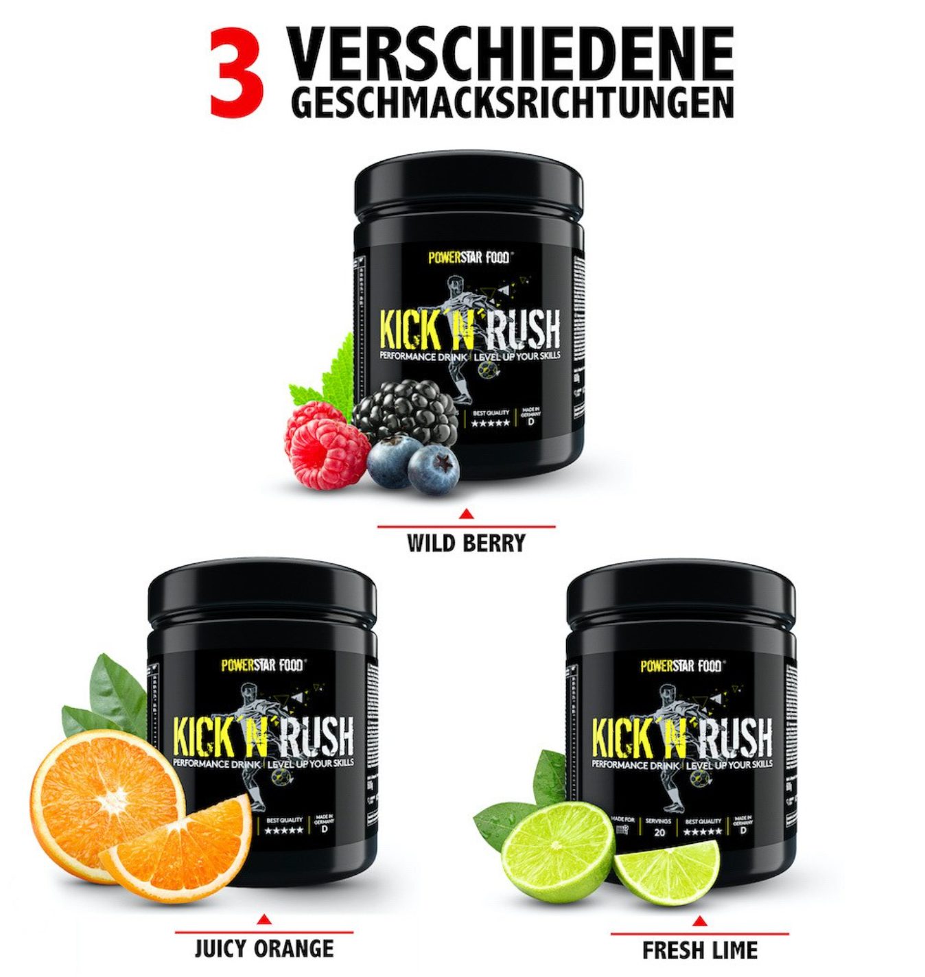 KICK'N'RUSH - Booster für Teamsportler- 600g