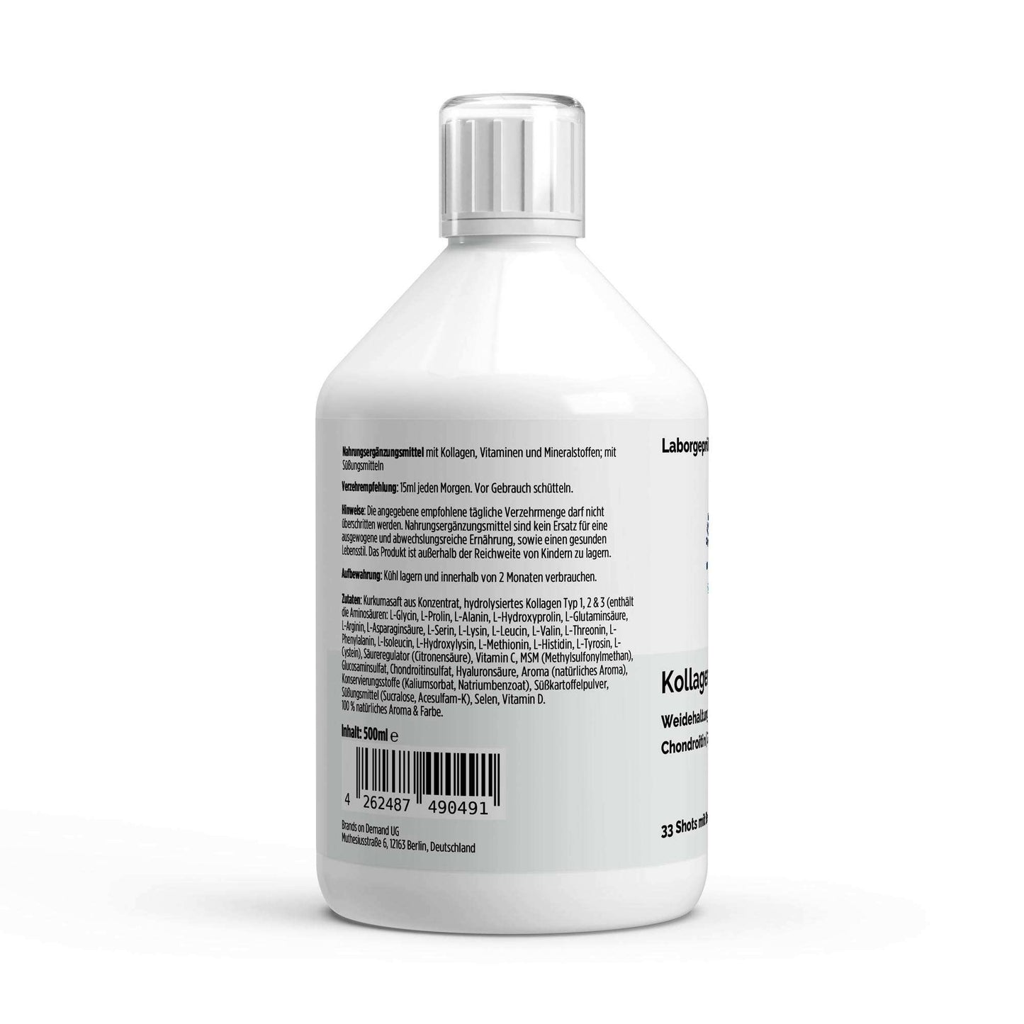 Kollagen Support PLUS+ Shots - Wild Berry , Sugars Muscle Nutrition - 500 ml