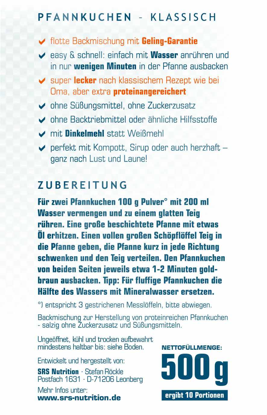 SRS Nutrition - Pfannkuchen
