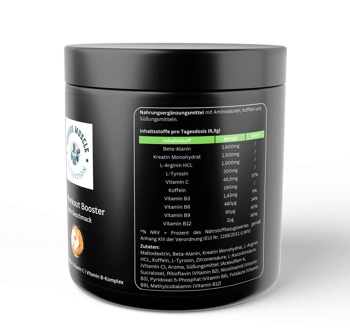 Pre-Workout Booster - Sugars Muscle Nutrition -Apfel