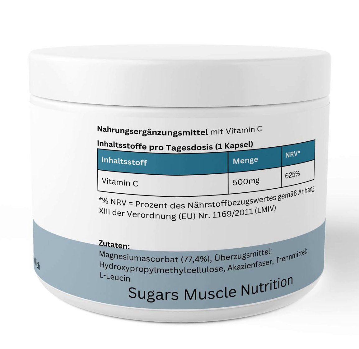 Vitamin C ( gepuffert) -Sugars Muscle Nutrition - 360 Kapseln