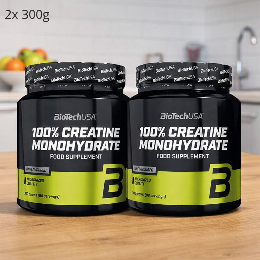 Creatine Monohydrate 600g (2x 300g) – BioTechUSA Sparpaket Pulver