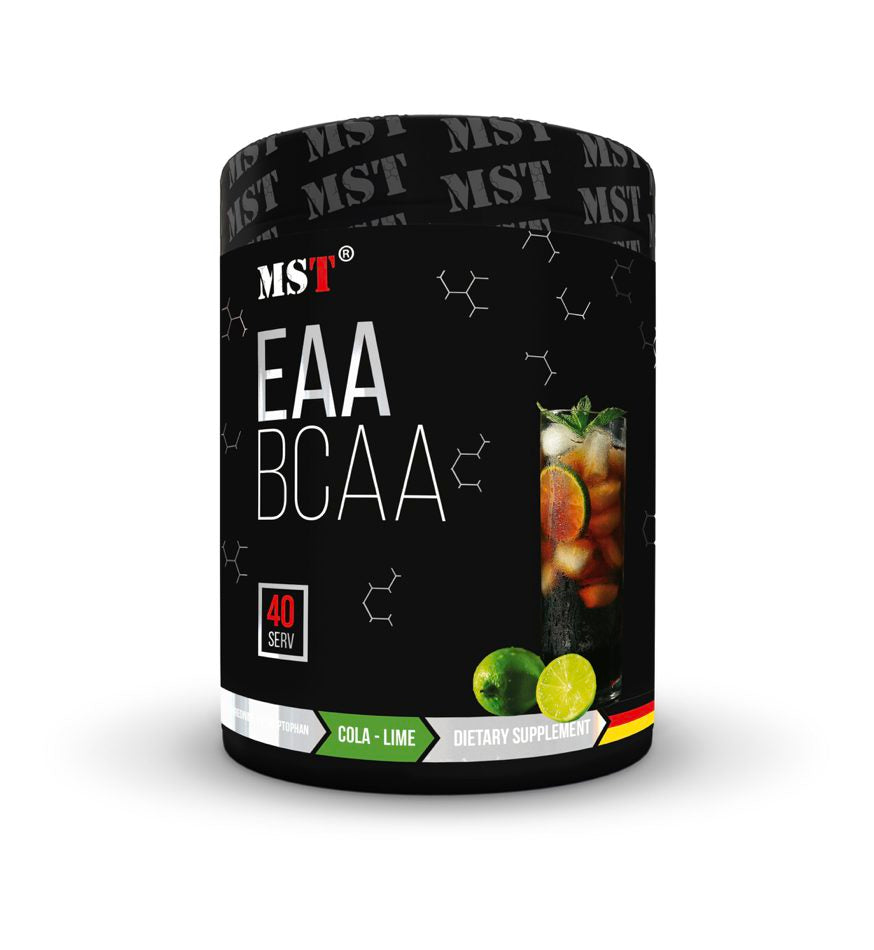 MST BCAA & EAA Zero Aminosäuren Pulver in Cola-Limette-Geschmack, vegan und hydratisierend, von FI Fitness Inspiration GmbH