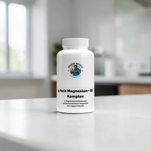 Magnesium 5-fach Komplex + Vitamin B6 | 120 vegane Kapseln