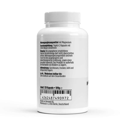 Magnesium 5-fach Komplex + Vitamin B6 | 120 vegane Kapseln