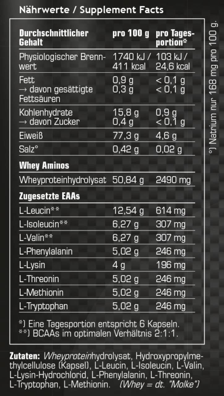 SRS - EAA + WHEY HYDROLYSAT - 180 Kapseln