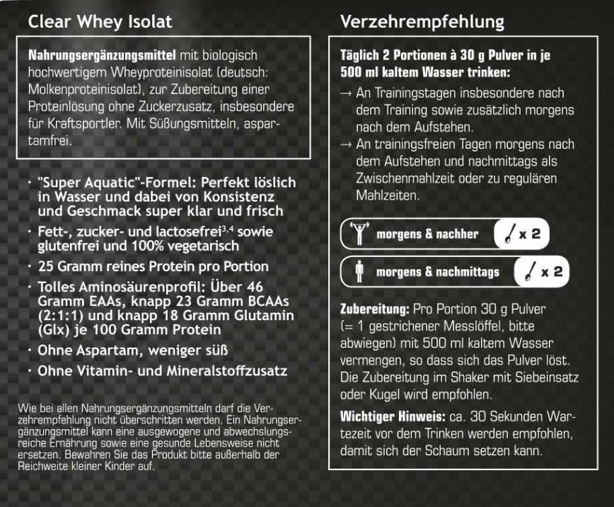 Aqua Clear Whey - SRS Nutrition
